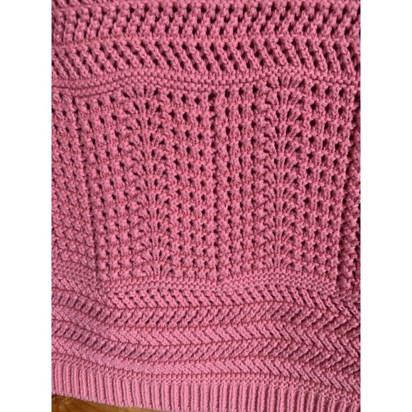 Rachel Zoe Womens Midi Skirt Soft Girl Dollette Medium Coral Cotton & Acrylic Bl - Picture 9 of 9